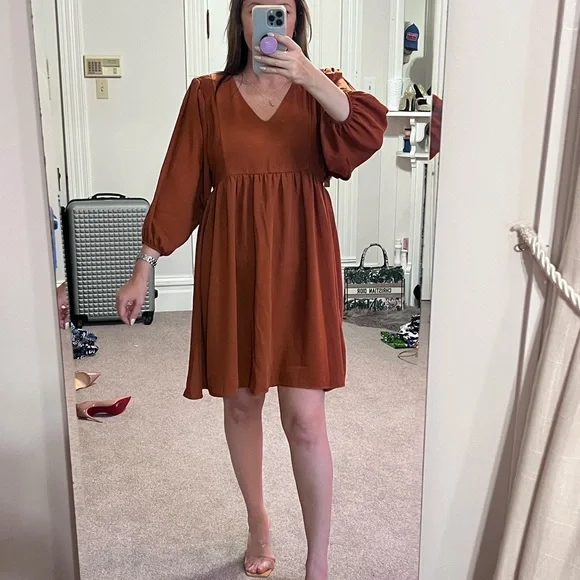 swing dress fall Cream Fall & Football Swing Dress